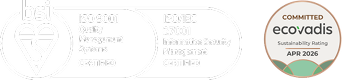 BSI ISO 9001, ISO/IEC 27001 and EcoVadis certifications
